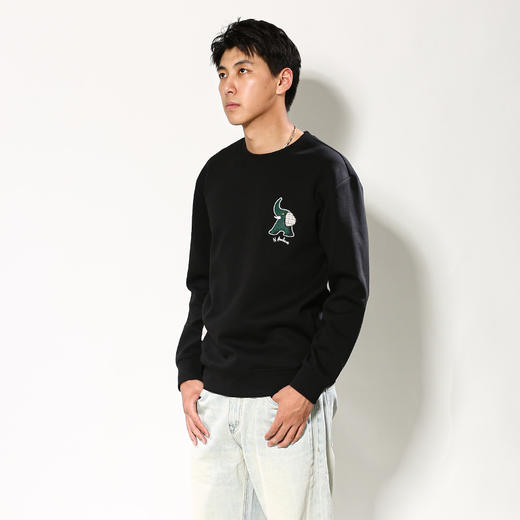 DRONKOO 2024 圆领左胸毛毡绣大象中厚卫衣 商品图3