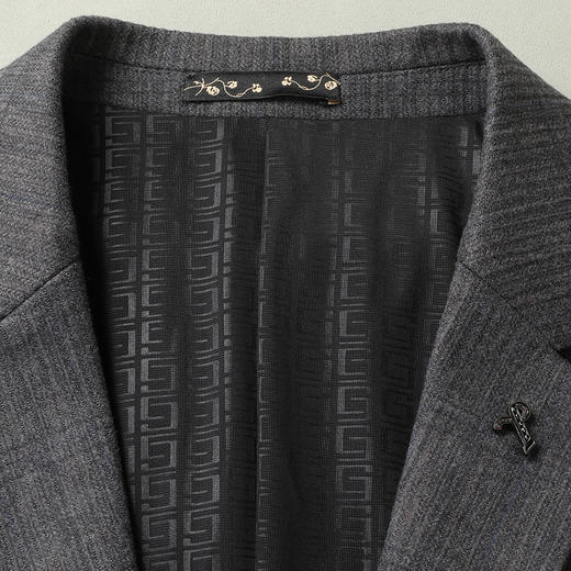 【新款DDS】大依优型大码男装两粒扣西服外套休闲商务加肥加大上衣男士正装潮 商品图3