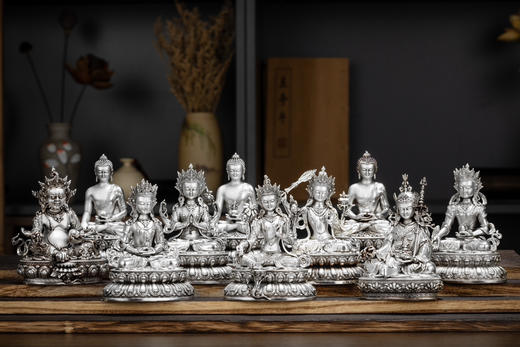 白铜鎏银10公分摆件 商品图0