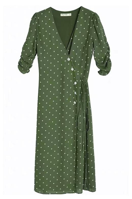 SIMPLE RETRO 法式复古碎花V领茶歇裙 13375 商品图2