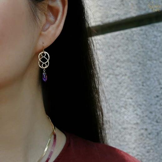 SpoiledBrat Jewelry紫水晶圆舞曲耳环 商品图2