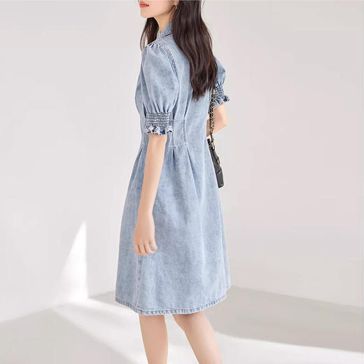 裁缝学苑AQ337法式牛仔连衣裙纸样衬衫裙女装夏季新款收腰裙子版型图 商品图2