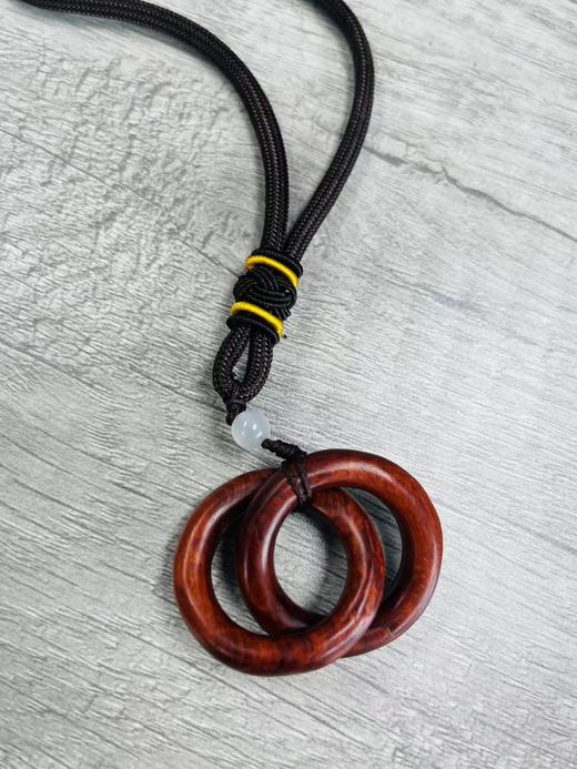 Y36小叶紫檀乾坤圈挂件 外直径3cm 内直径2cm 【器悟雅玩】 商品图1