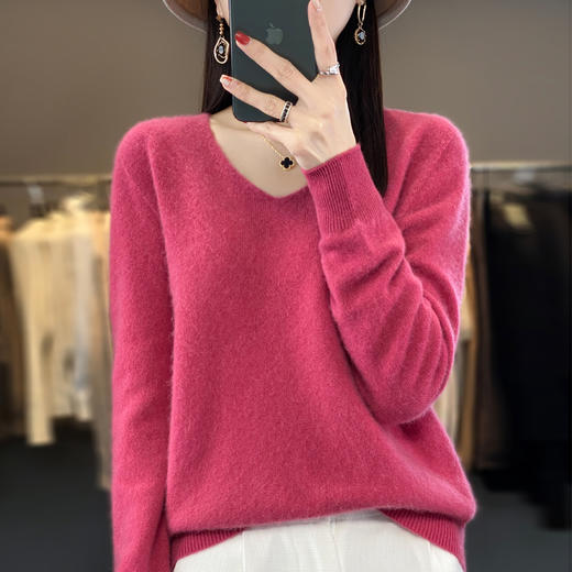 板绘-XK1110一线成衣V领羊毛衫 商品图13