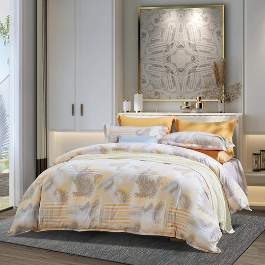 富安娜 晨光慢调床单四件套 商品图1