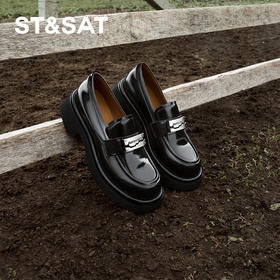 星期六英伦学院风复古擦色乐福鞋SSC3111119
