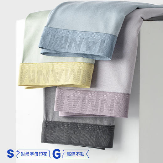 红览 【4条装】莫代尔男士内裤5A抑菌网孔桑蚕丝内裆大码短裤平角裤KF3999 商品图9