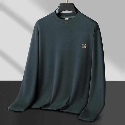 【新款DX】大依优型大码中领打底衫T恤长袖加肥加大休闲运动上衣男打底衫胖子 商品图1