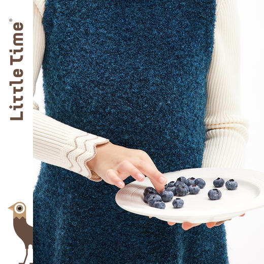 littletime女童北欧简约风毛衣连衣裙秋冬2024新款羊毛儿童背心裙 商品图2
