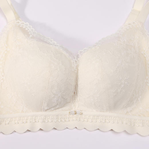 都市丽人内衣自然舒适常规文胸蕾丝中厚文胸3/4杯三排扣无钢圈LBTAA2 商品图4