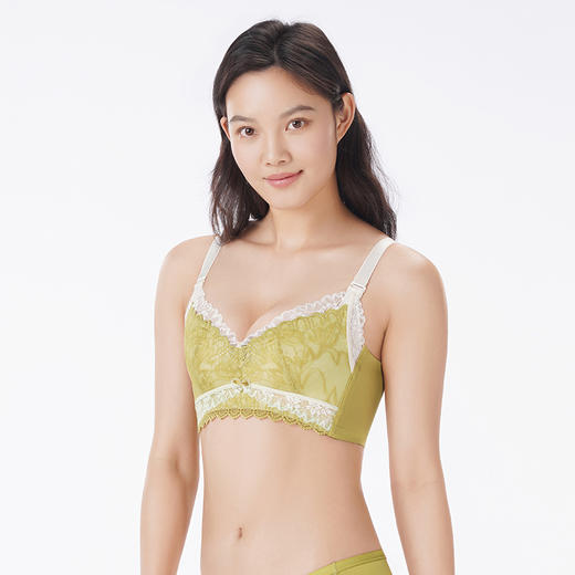 都市丽人调整型内衣舒软挺塑塑身文胸蕾丝薄塑身内衣3/4杯四排扣LJT2H2 商品图2