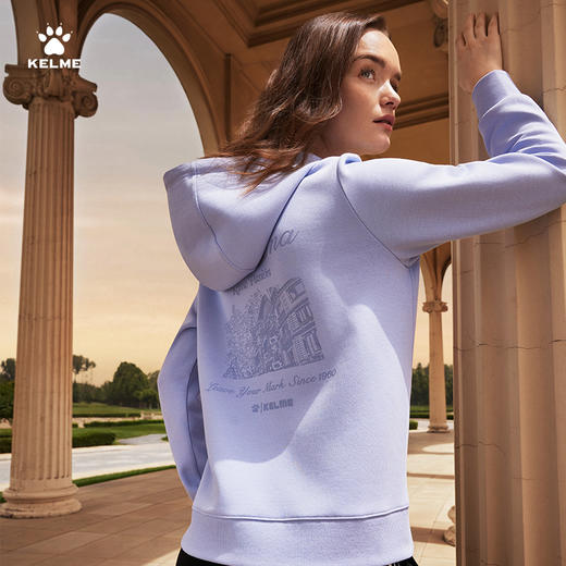 卡尔美秋季新款方寸之间系列女士连帽卫衣 商品图0