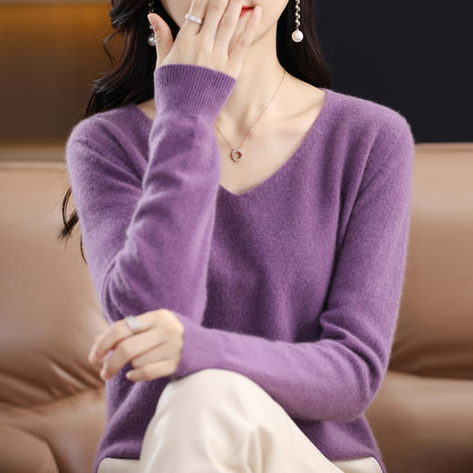 板绘-XK1110一线成衣V领羊毛衫 商品图8