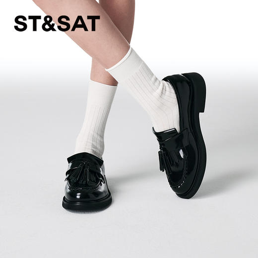 星期六经典英伦风流苏乐福鞋SSC3111114 商品图2