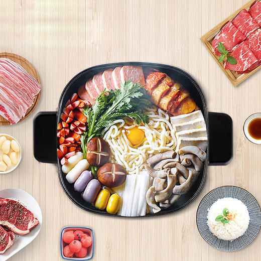 海尔（haier)）电火锅 HD-50X4R 5L容量 无极调整 电炒锅 电煮锅 1500W大功率 一锅多用途 商品图3