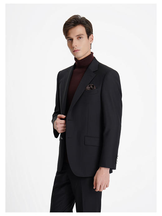 callisto黑色绵羊毛混纺西服 商品图3