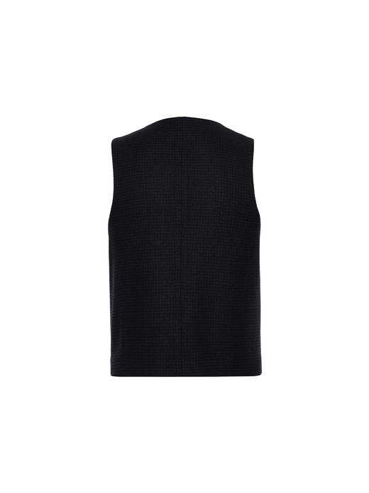 callisto藏青色绵羊毛混纺马夹 商品图1