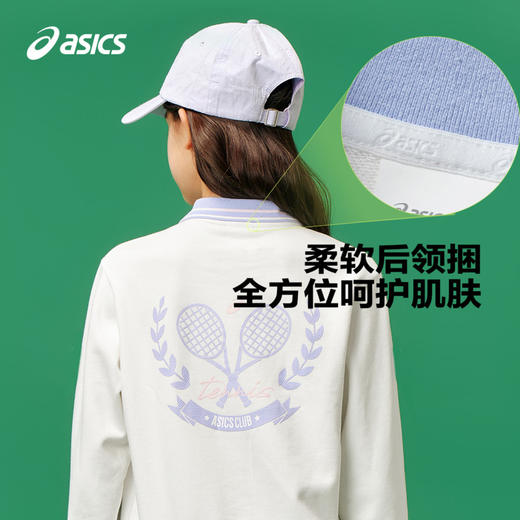 【商城同款】ASICS/亚瑟士童装2024年秋季卫衣网球运动卫衣T恤新 商品图3