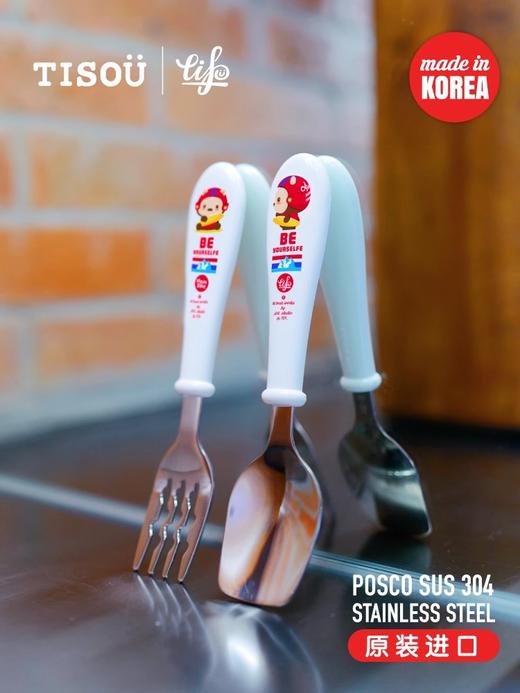 TISOU爱婴小铺宝宝儿童不锈钢辅食叉子勺子学习训练筷子吃饭餐具 商品图1