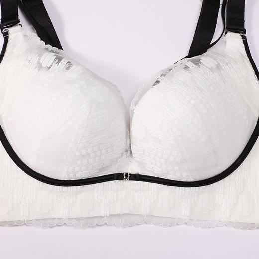 都市丽人调整型内衣舒软挺塑塑身文胸蕾丝中厚塑身内衣3/4杯四排扣LJT1K9 商品图4
