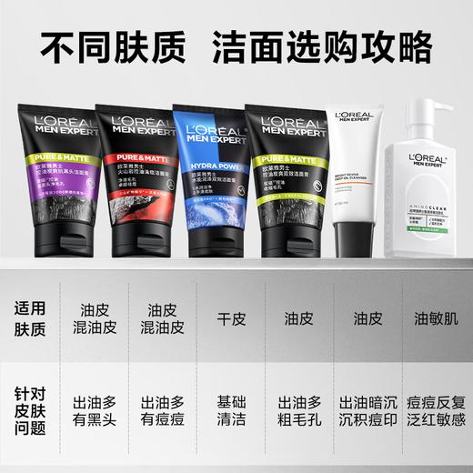 欧莱雅男士控油炭爽抗黑头洁面膏100ml 商品图4