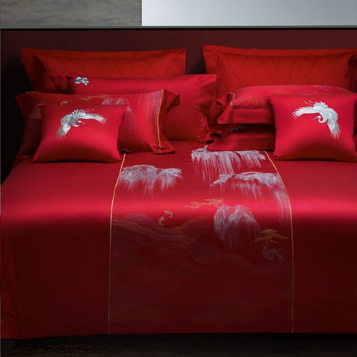 慕思  4件套  锦绣天成-红色床单款QZZ8-079 商品图2