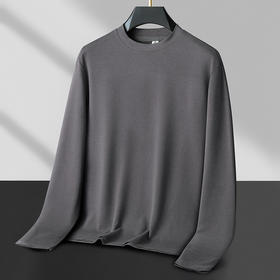 【新款DX】大依优型大码中领打底衫T恤长袖加肥加大休闲运动上衣男打底衫胖子