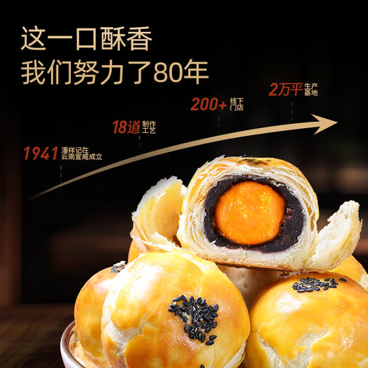 潘祥记月饼玫瑰480克铁盒蛋黄酥香芋月饼礼盒传统云南特产中秋节送礼盒团购 商品图5