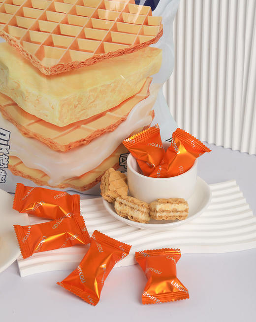 【零食特区-熔岩芝士威化饼干】500g到手80包！！五层脆皮厚夹心，浓浓芝士的威化!  商品图5