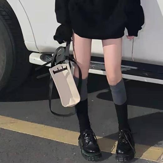 ✅✅【黑灰拼接瘦腿压力袜】1.过膝or小腿款自由搭配，穿出漫画腿~🥰 2.这款绝了拼色设计真的好好看!  商品图1