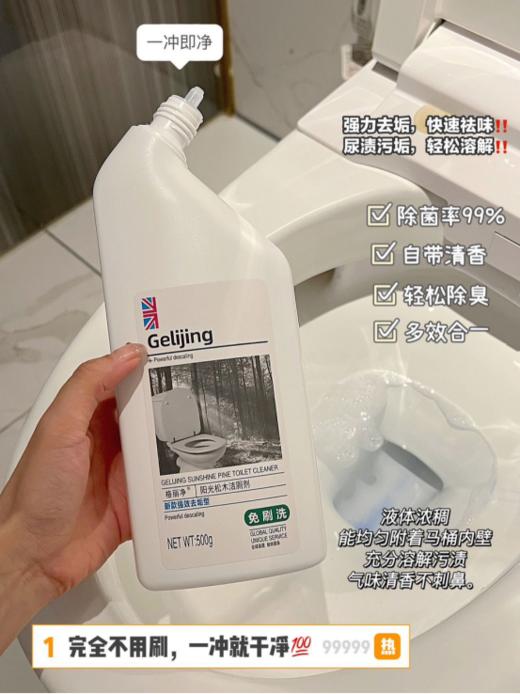 💯限量秒杀💥19.9💰到手3大瓶❗【格丽净-阳光松木洁厕剂 】 去除尿渍、污渍、黄斑等污垢超轻松~❗❗ 有了它每天都用“新”马桶🚽 商品图2