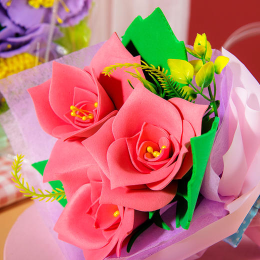 【教师节 手工花束】永生花 花束伴手礼袋（向日葵+玫瑰+牡丹） 商品图3