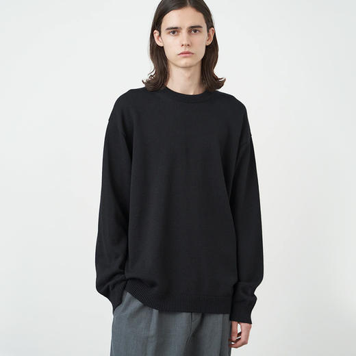 ATON WOOL WASHI CREWNECK SWEATER羊毛和纸纤维混纺圆领套头毛衣 商品图1