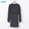 NUTS秋季新款设计感小众气质法式长袖针织连衣裙两件套334103377 商品缩略图1