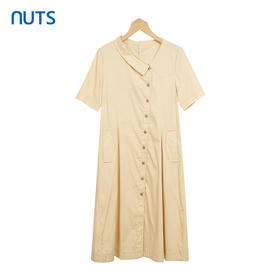 NUTS衬衫式连衣裙女士夏季显瘦短袖气质休闲裙子221101314