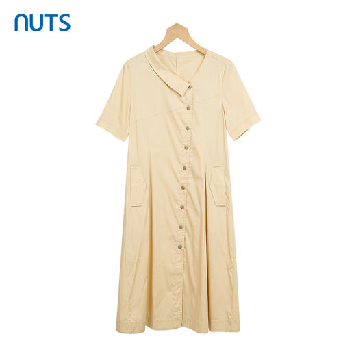 NUTS衬衫式连衣裙女士夏季显瘦短袖气质休闲裙子221101314 商品图0