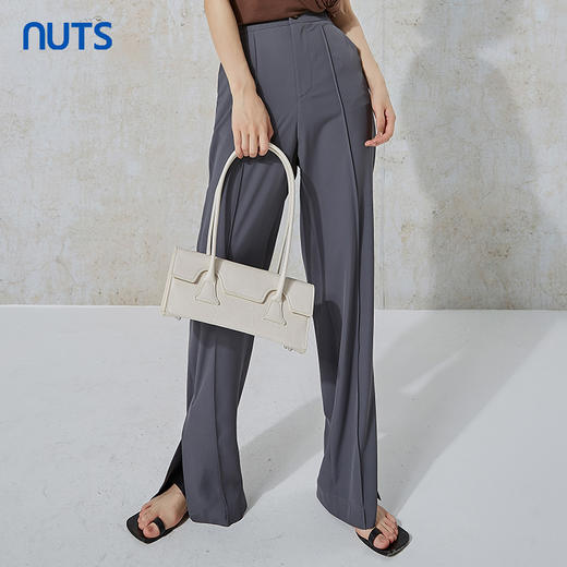 NUTS秋季新款休闲宽松直筒高腰显瘦气质百搭休闲长裤女231073042B 商品图2