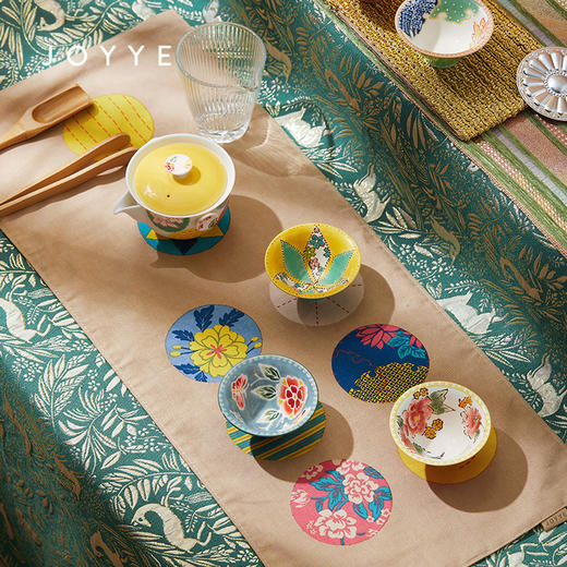 JOYYE布衣情-釉下手绘功夫茶具套装精致高档中式茶具配件六君子陶瓷送礼 商品图2