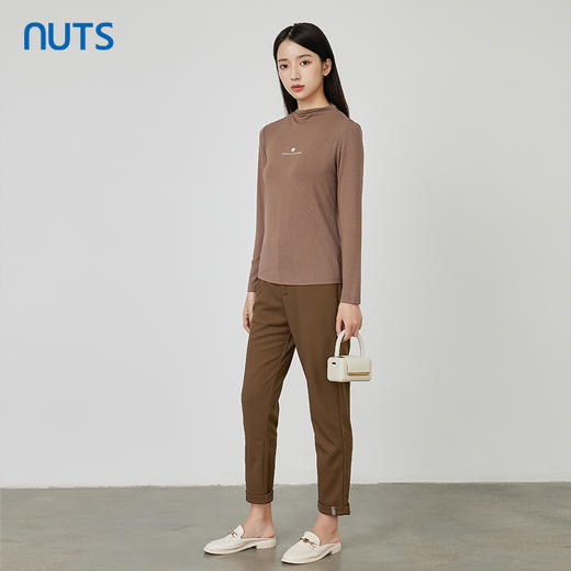 NUTS秋季新款时尚气质修身显瘦时尚内搭长袖T恤女231023077B 商品图3