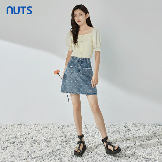 NUTS夏季时尚气质高腰牛仔半裙429062326 商品图3