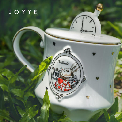 JOYYE爱丽丝-马克杯礼盒女陶瓷兔子水杯带盖咖啡杯子创意生日礼物 商品图3