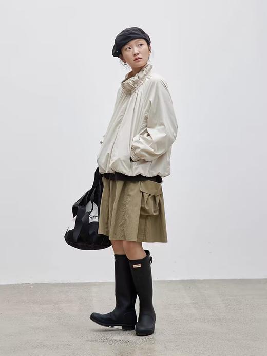 步履不停/4C45045C/阔腿大口袋卡其色短裙裤五分裙裤 商品图3