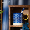 JOYYE一路生花-釉下彩杯子女刺绣图案手工手绘陶瓷杯创意马克杯带勺送礼盒 商品缩略图12