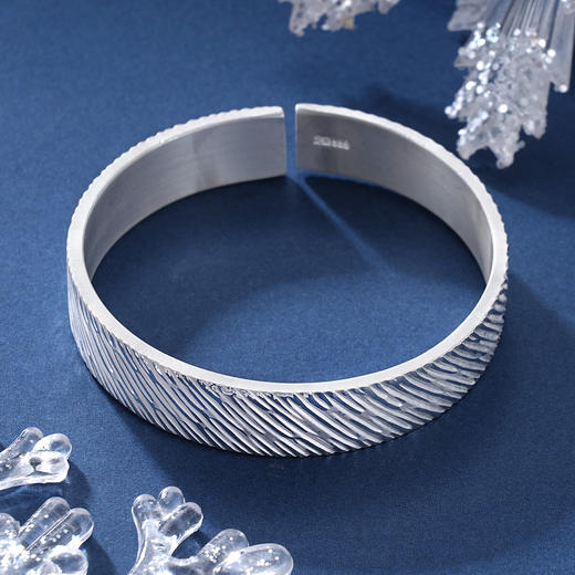 子佩集S999银【孜孜不倦】手镯【JLSZ011】纯银手镯2408 商品图5