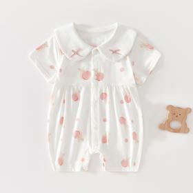 【新生儿超萌爬服】婴儿连体衣女夏季薄款纯棉女宝宝夏天无骨透气哈衣