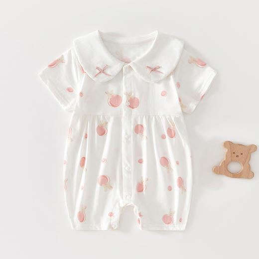 【新生儿超萌爬服】婴儿连体衣女夏季薄款纯棉女宝宝夏天无骨透气哈衣 商品图0