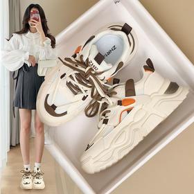 ZHR则则厚底老爹鞋女春季新款小个子增高百搭休闲鞋透气运动鞋女