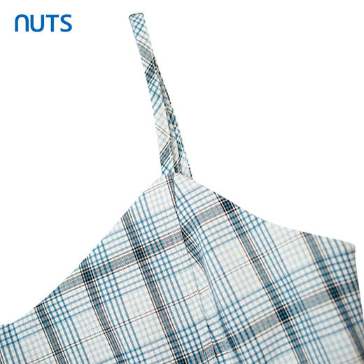 NUTS夏季新款经典格纹A字修身显瘦吊带连衣裙女221104340 商品图2