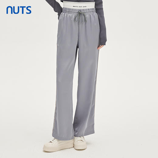 NUTS秋季新款时尚气质百搭宽松显瘦松紧腰休闲长裤女332071145 商品图0