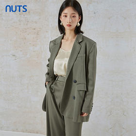 NUTS秋季新款宽松阔腿垂感时尚通勤风休闲长裤女231073041B